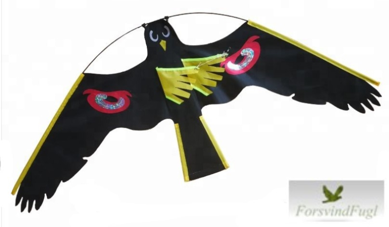Billede af Skræmmefugl sort høg med laser øjne på vingen til mågeskræmmer