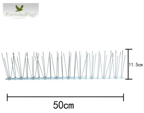 Fuglepigge i stål er 11,5 cm lange og hver enkelt sektion 50cm lang