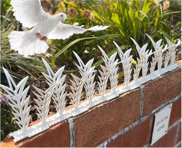 Billede af Fuglepigge hvide dekorative i plast 29,5cm