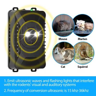 Elektronisk mår og rotteskræmmer (kraftig model)