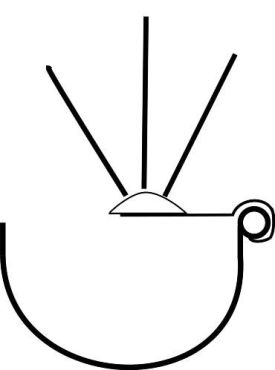 Stålbeslag model A til montering af fuglepigge i tagrende